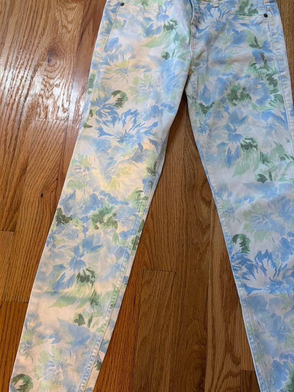Abercrombie & Fitch Pastel Floral Straight Leg Jeans